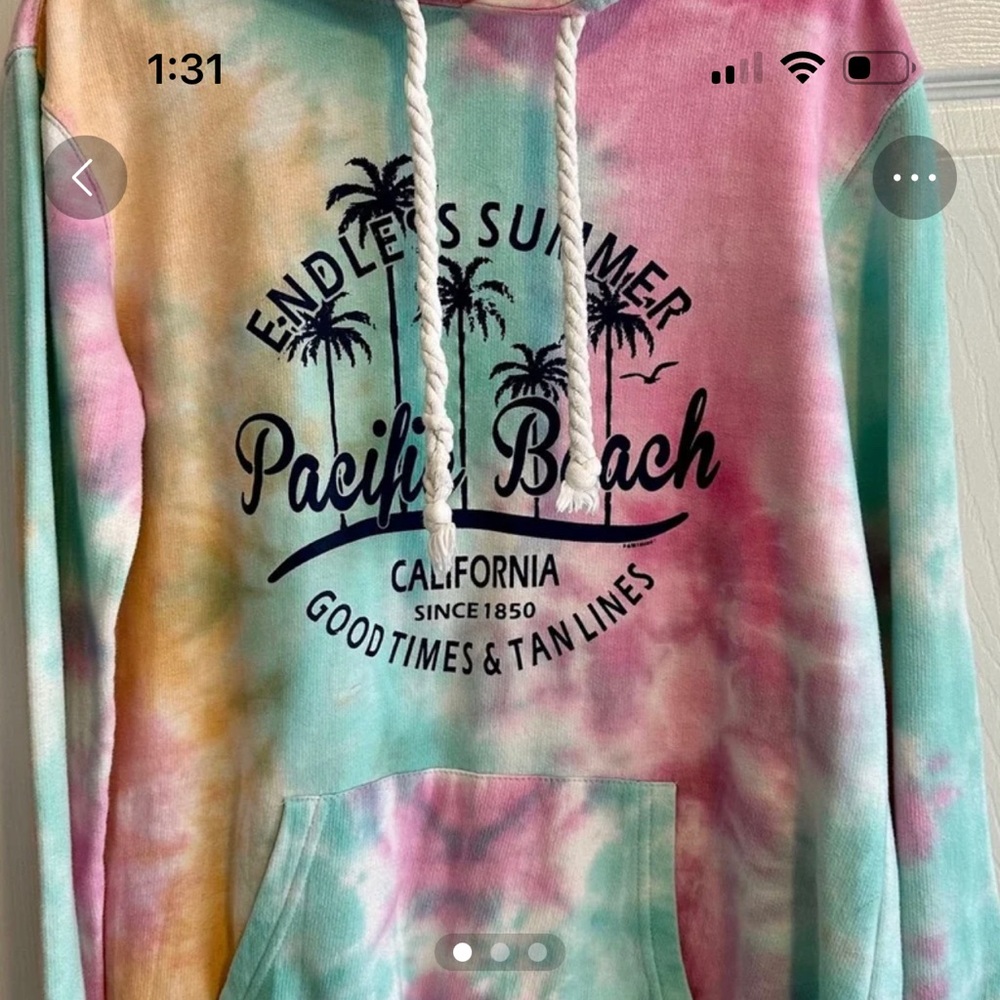 Endless Summer Pacific Beach California Hoodie Sz L